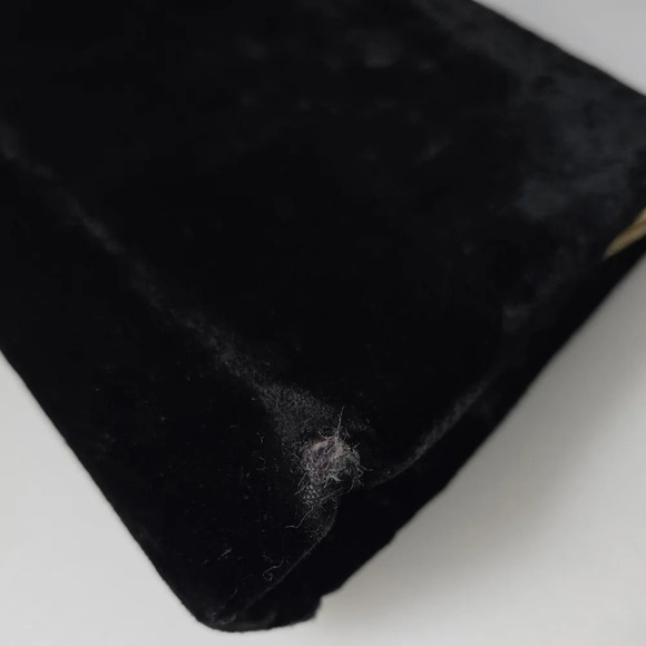 Vintage Black Velvet Clutch Purse - Picture 12 of 12
